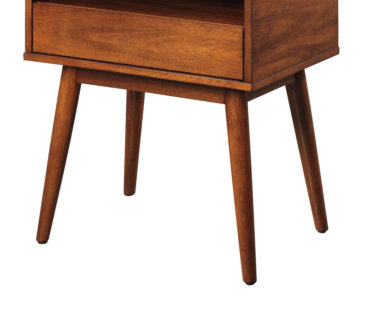 Marblestone Walnut-End Table with Faux Marble Top