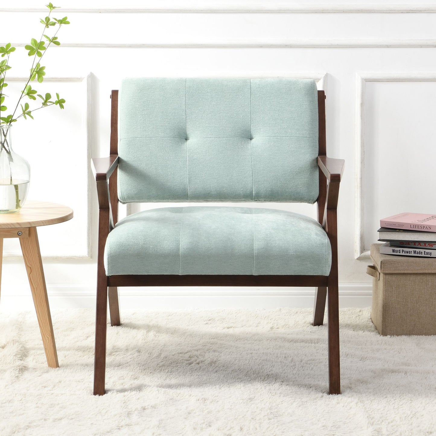 Tufted Backrest Accent Chair | Comfortable Seating for Living Room or Bedroom